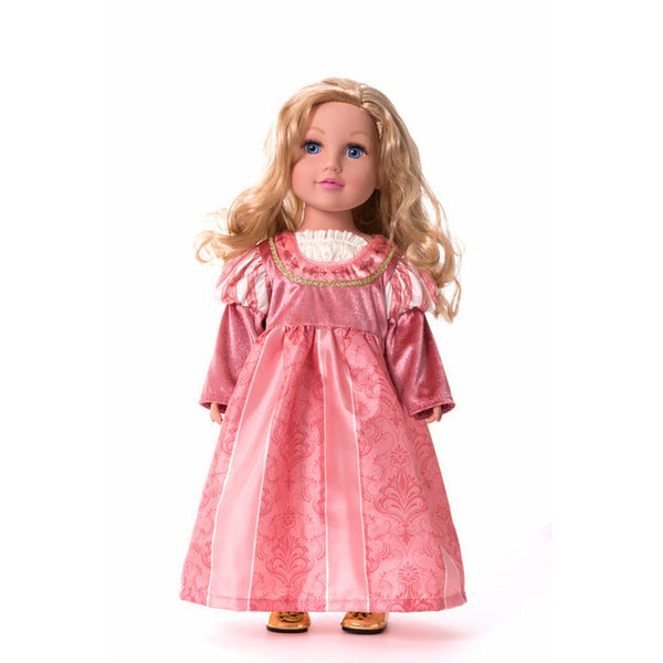 Princess - Doll Dress - Coral Renaissance Clair's Corner